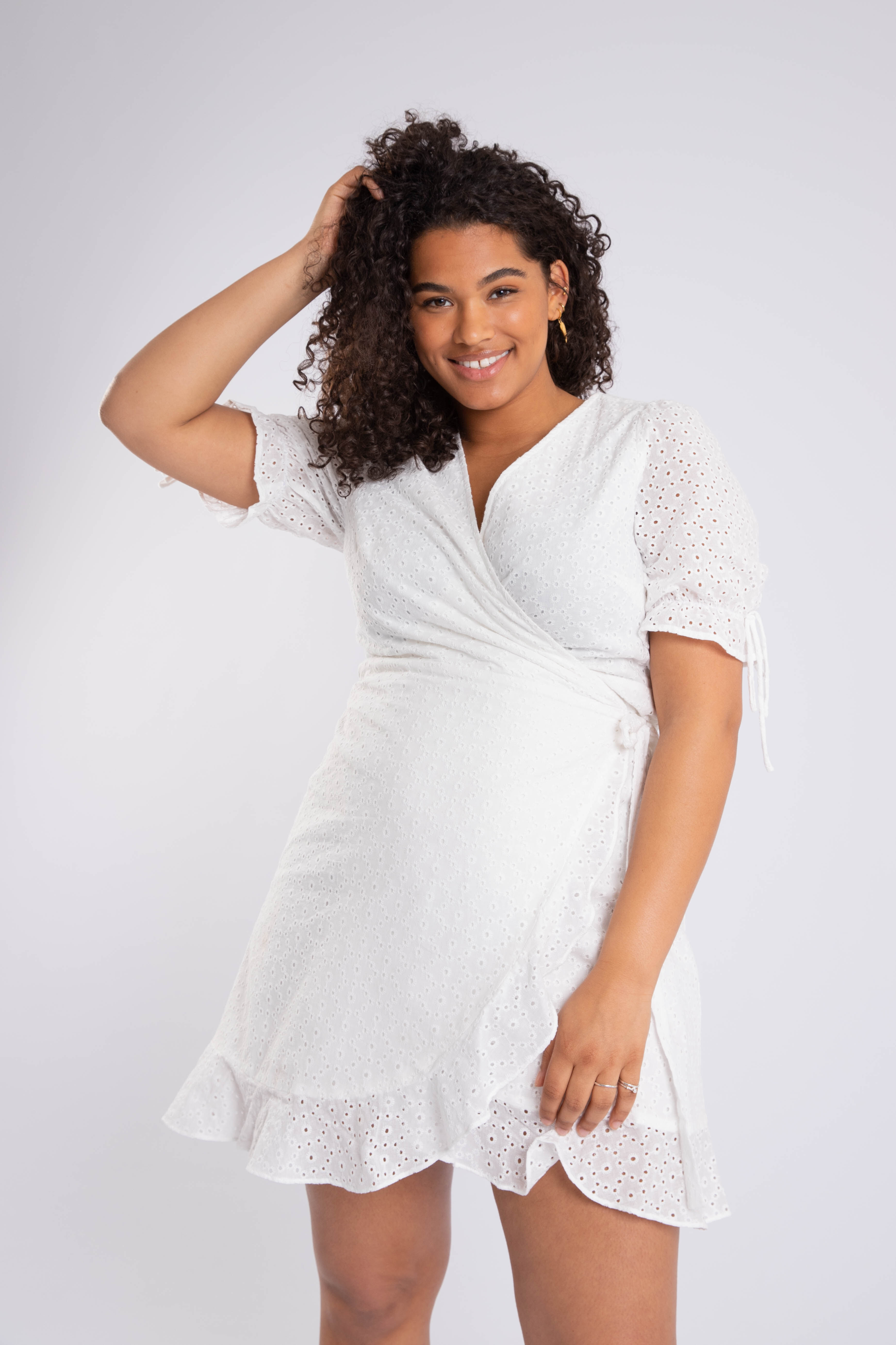 Robe portefeuille &agrave; broderie image number 5