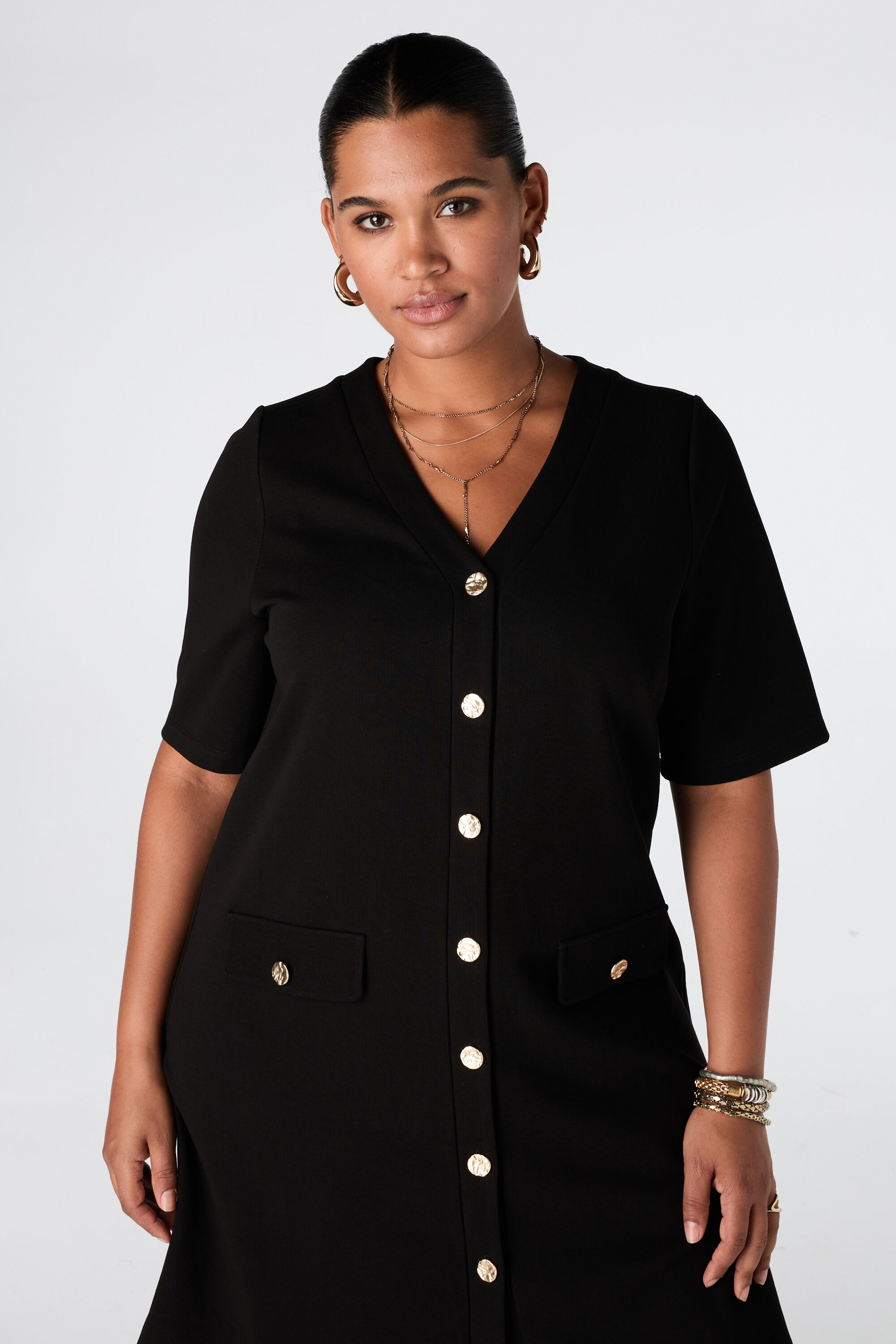 Robe &agrave; fermeture boutonn&eacute;e