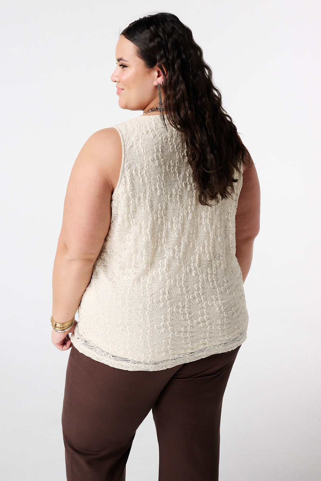 Top en dentelle avec strass image number 3