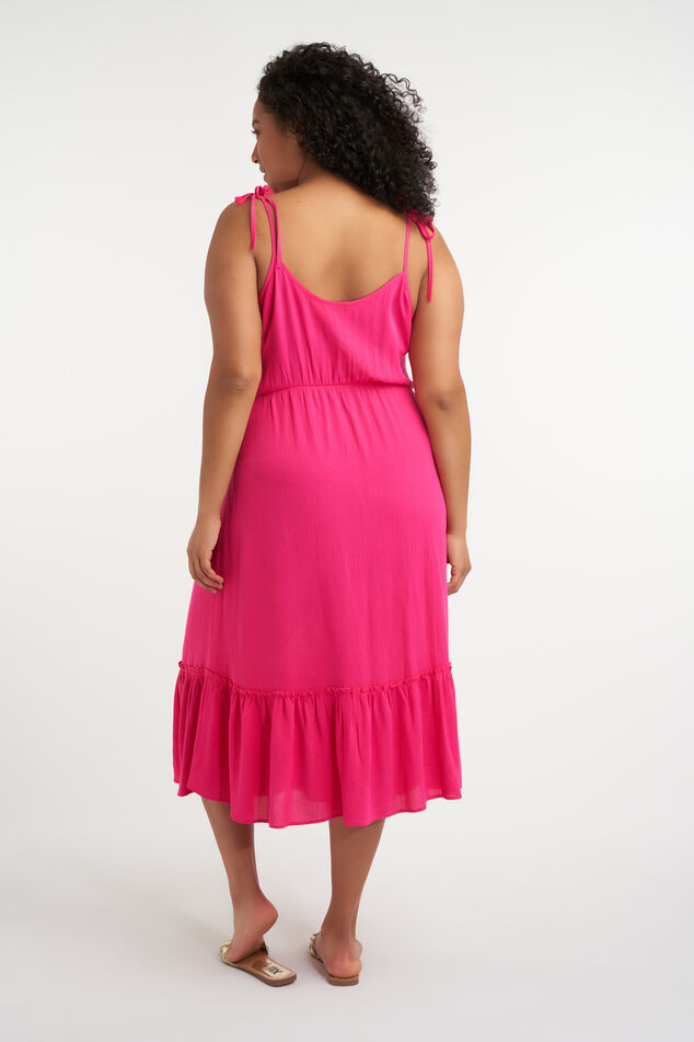 Robe midi avec bretelles nouées  image number 3