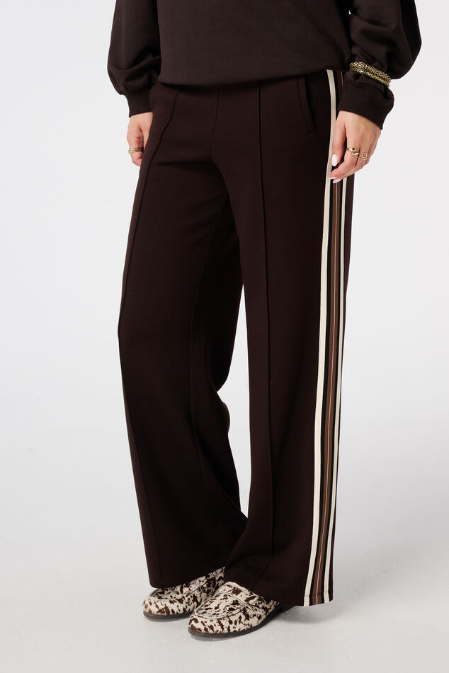 pantalon large avec passepoil sur le côté image number 5