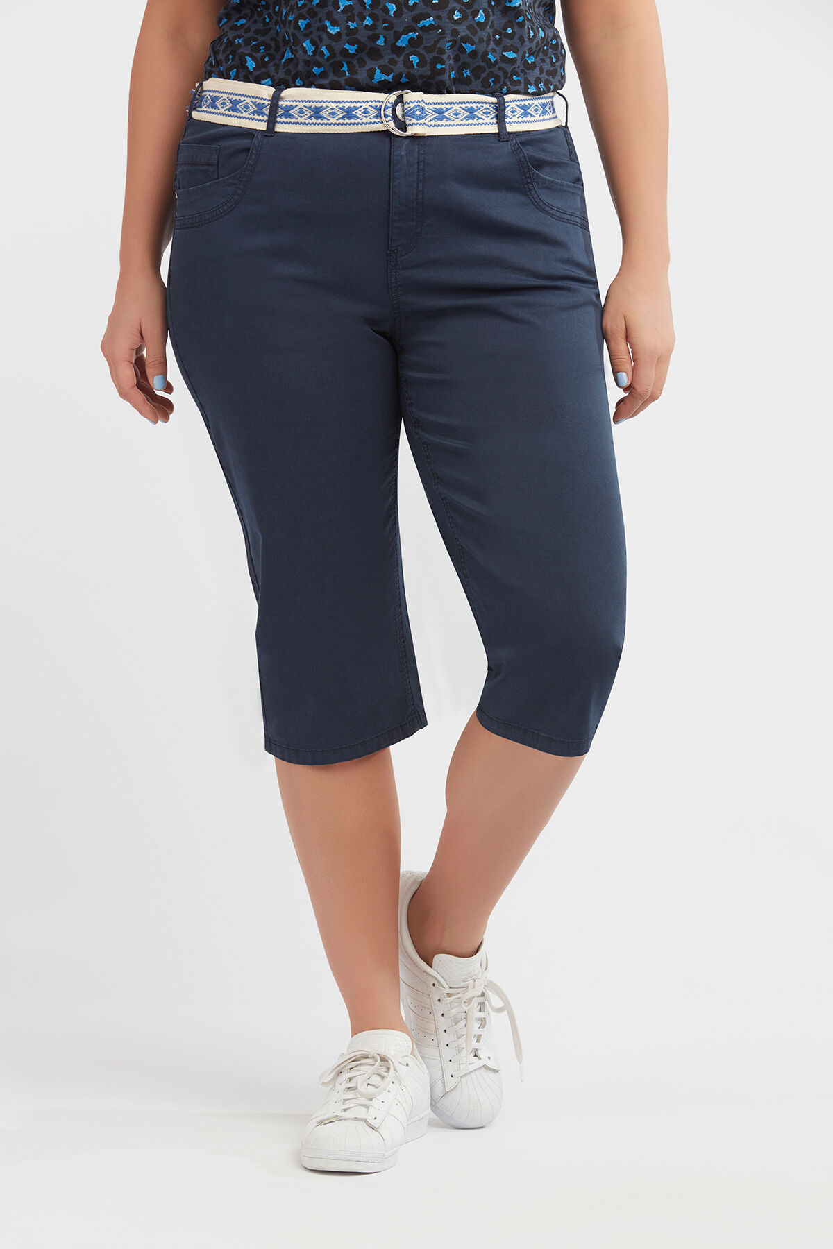 Pantacourt en coton image number 3