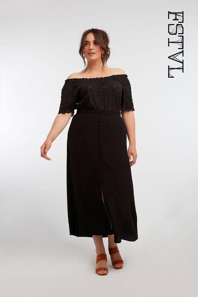 Jupe longue avec boutons image number 0