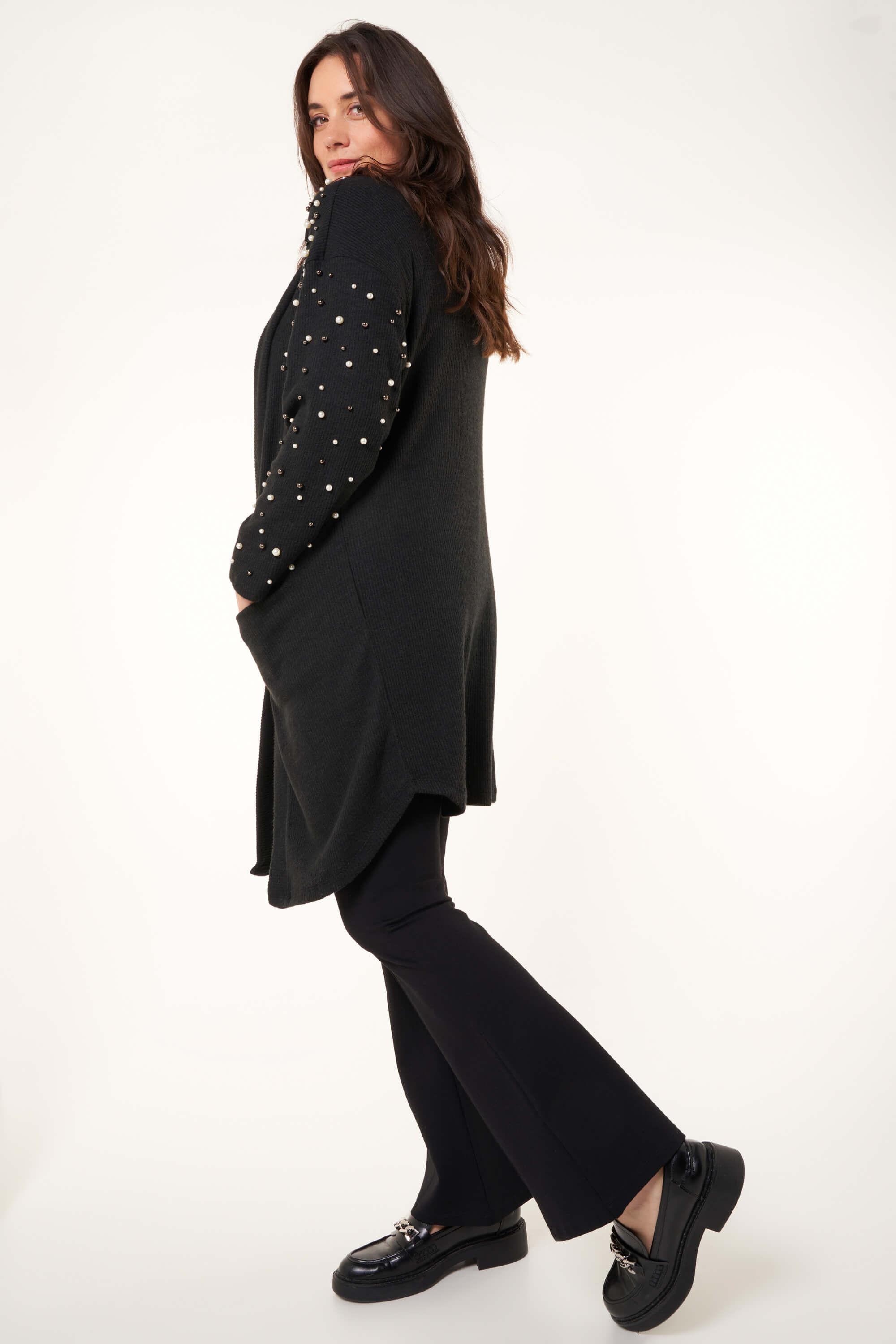 Gilet ouvert &agrave; perles image number 6