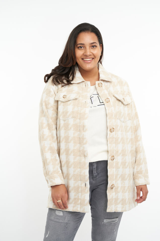 Veste-chemise à imprimé pied-de-poule image number 0