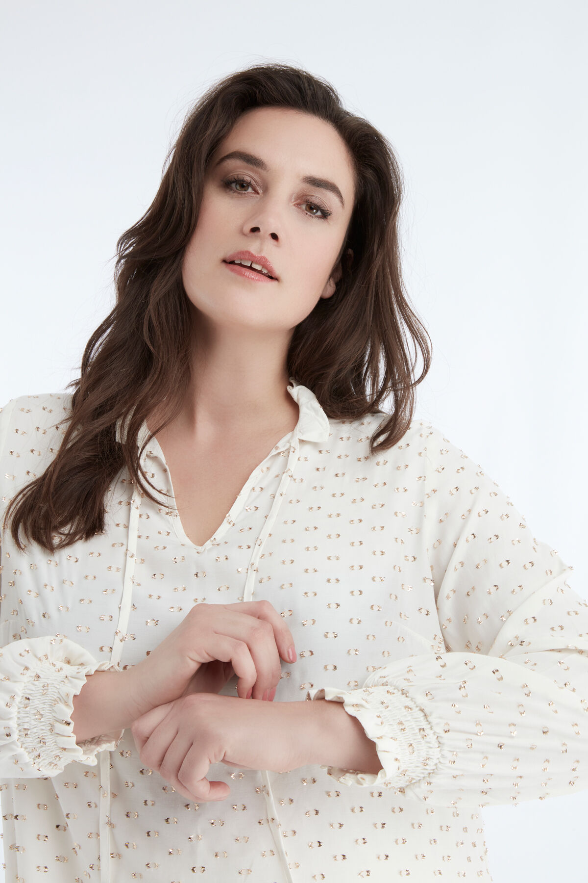 Chemisier avec d&eacute;tails en lurex image number 5