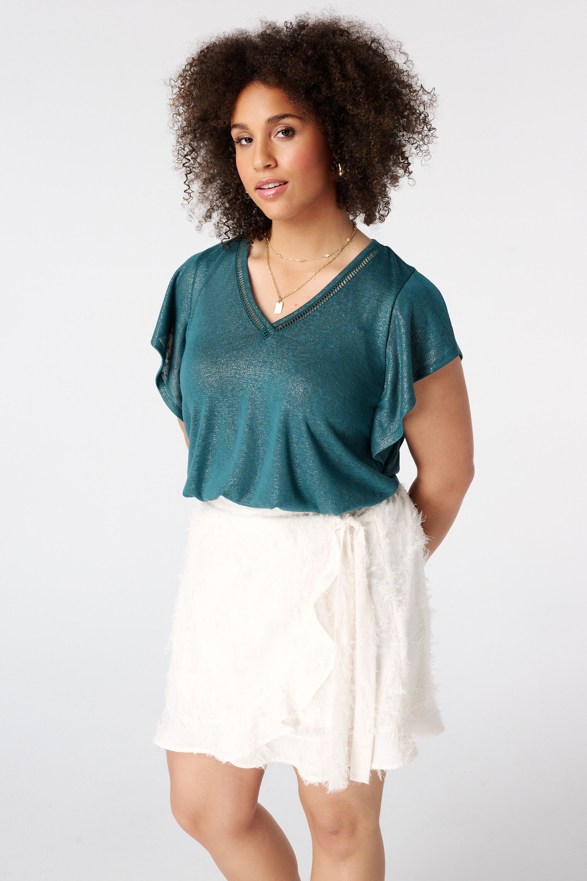 Top avec manches papillon