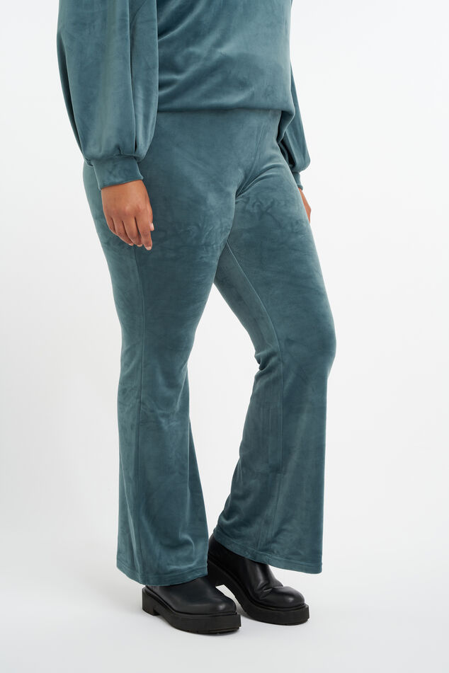 Legging évasé en velours image number 0