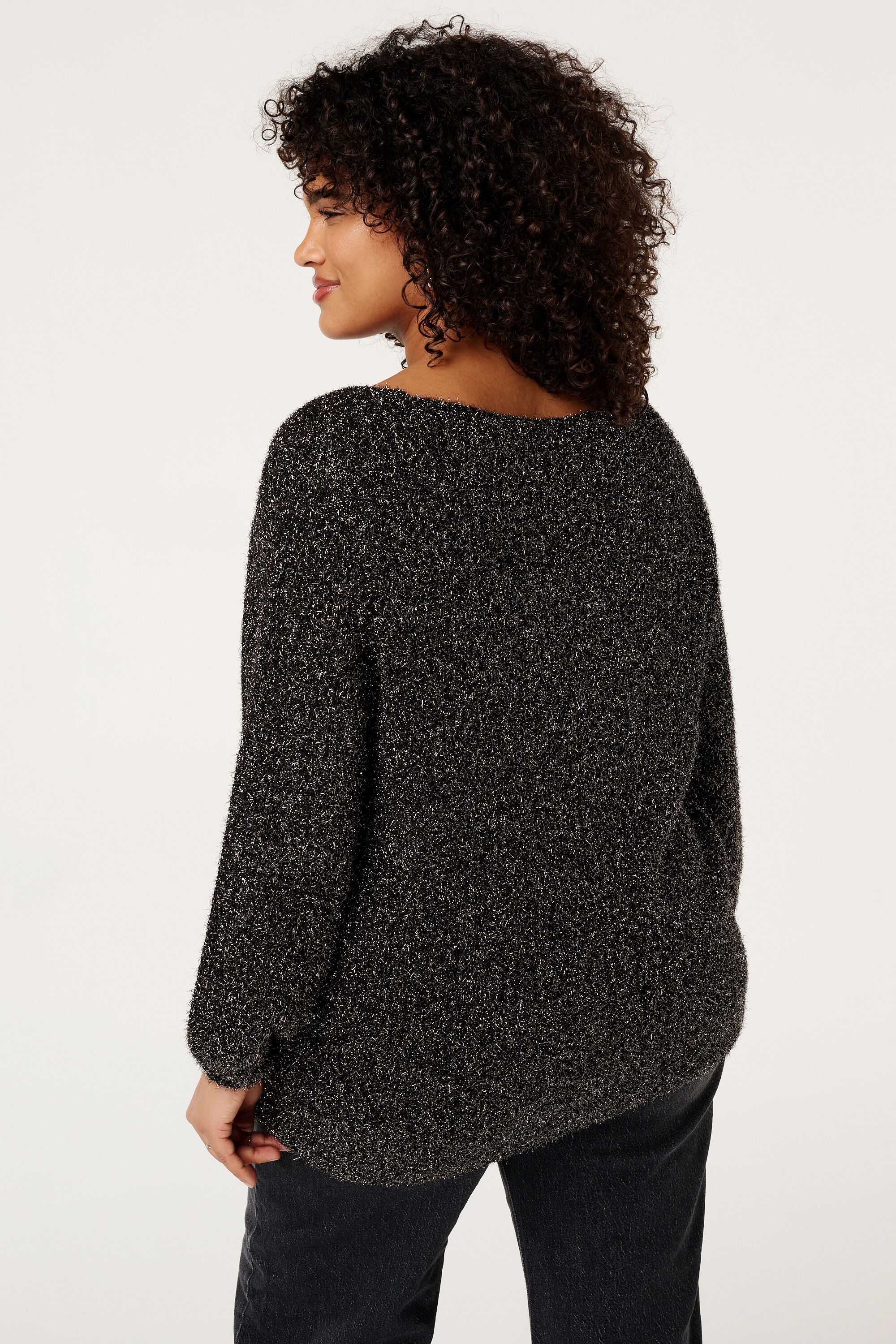 Pull molletonn&eacute; en lurex image number 3