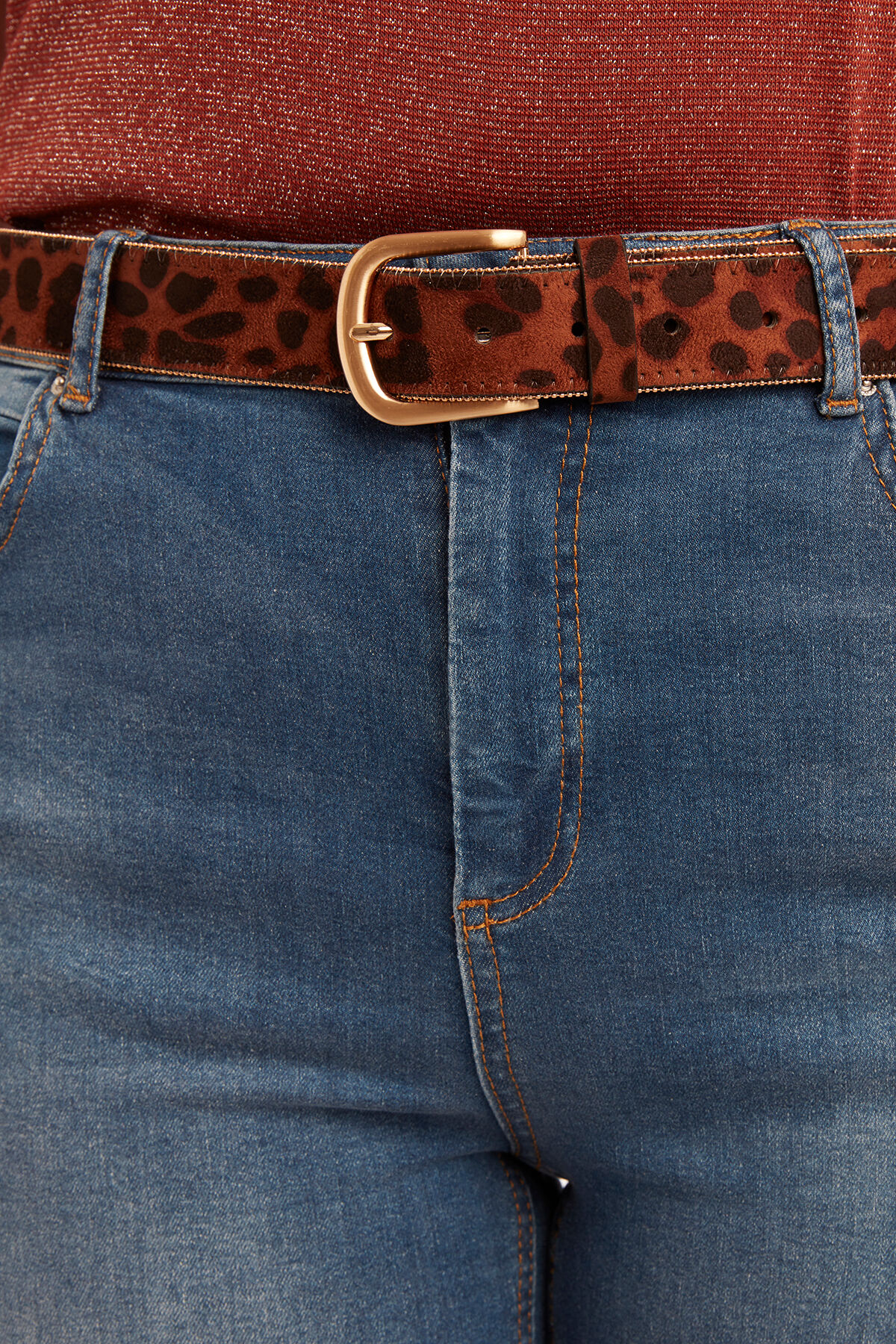 Ceinture &agrave; imprim&eacute; l&eacute;opard image number 2