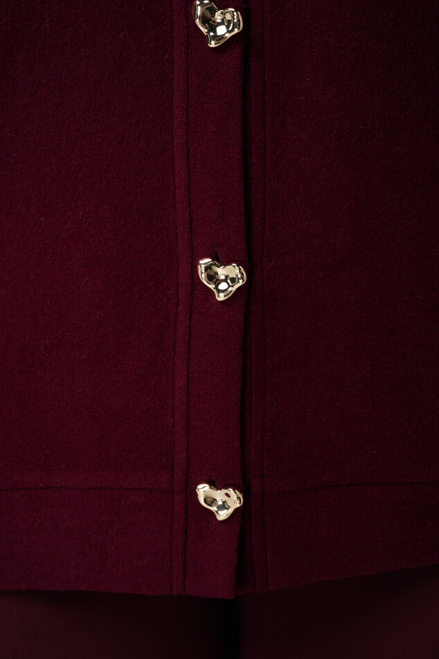 Cardigan avec boutons en forme de cœur dorés image number 6