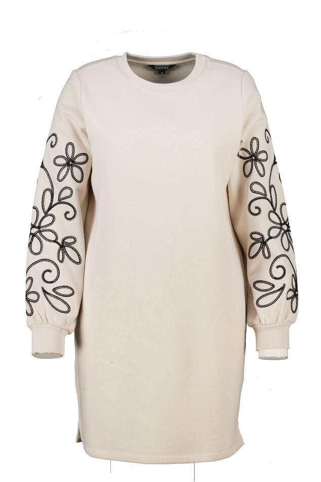 Robe sweat avec détails brodés image number 1