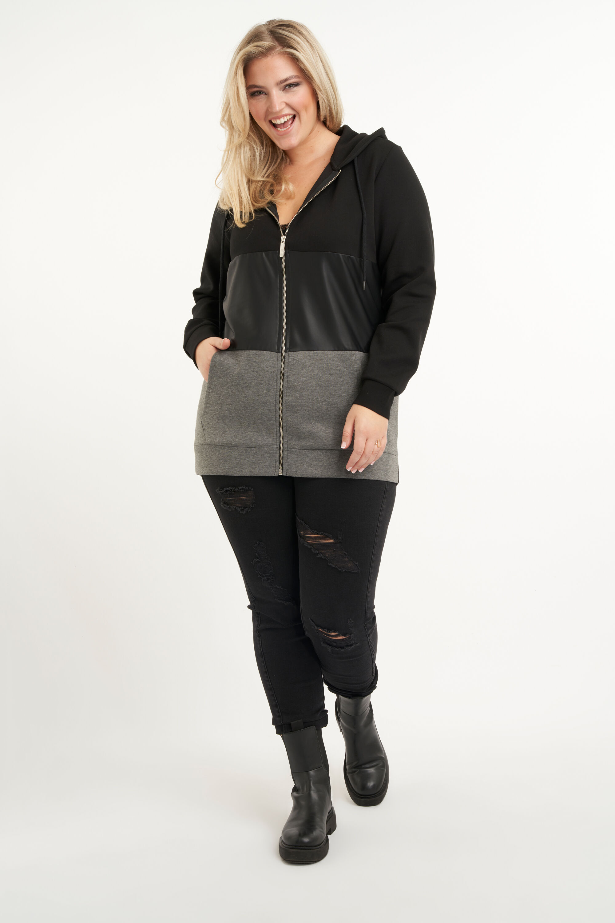 Cardigan en cuir PU  image number 5