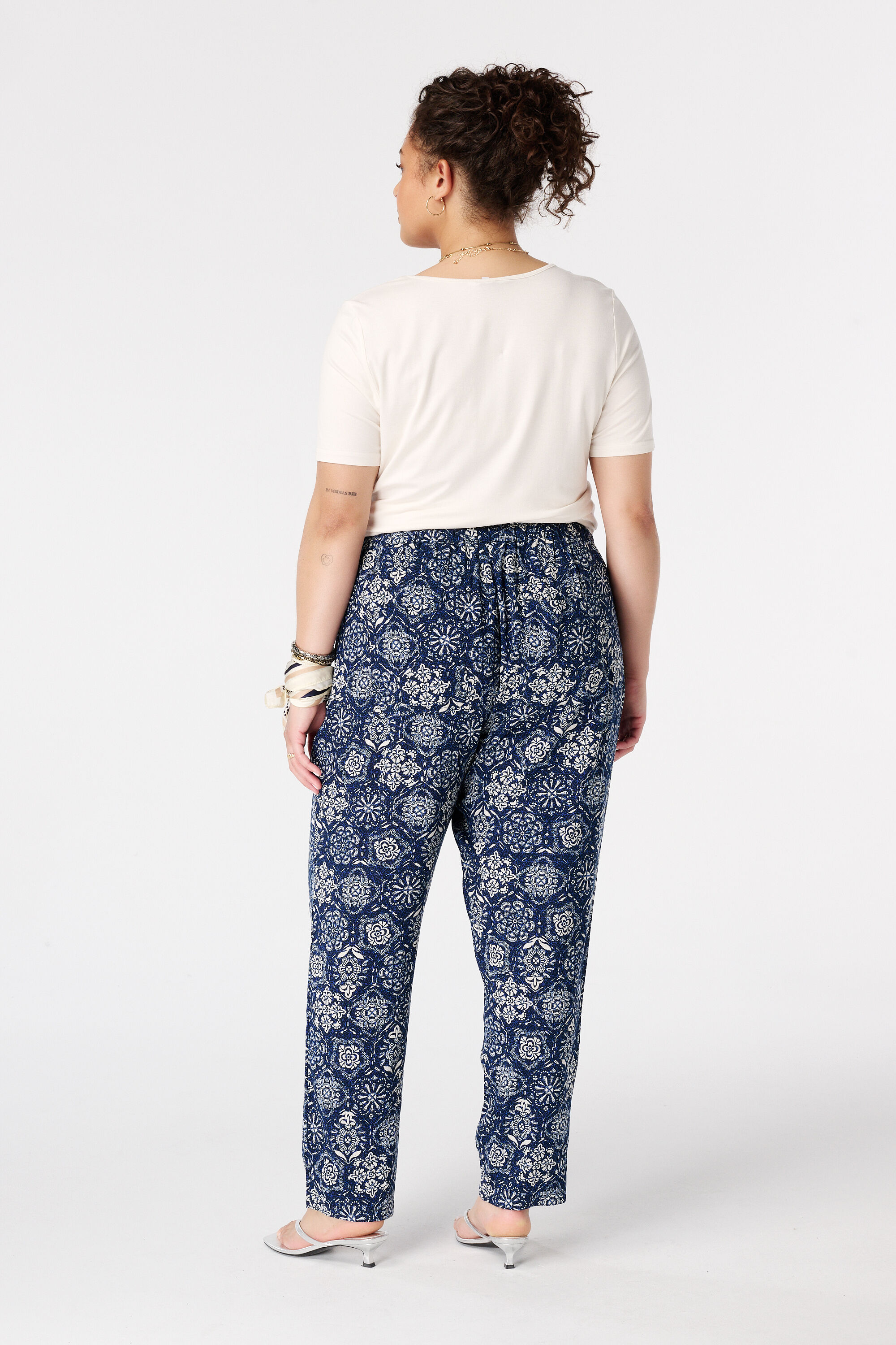 Pantalon straight leg &agrave; imprim&eacute; image number 3
