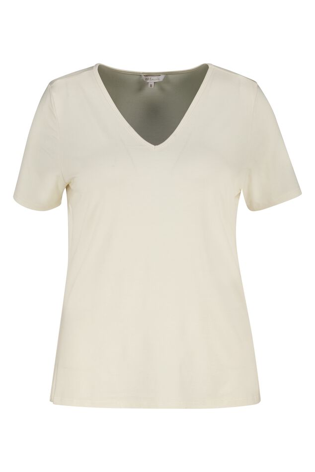 T-shirt à col en V image number 1