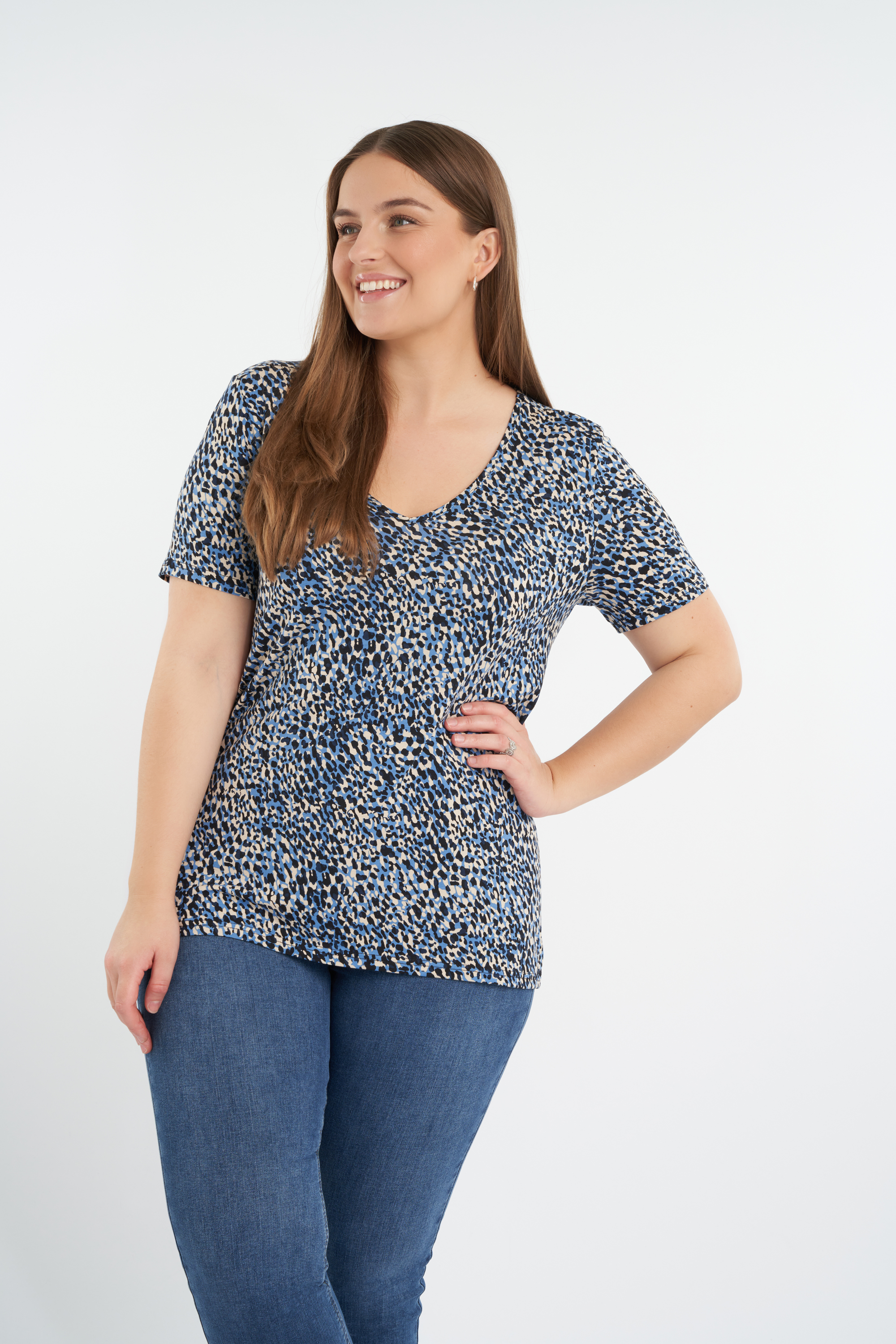 T-shirt avec col en V image number null