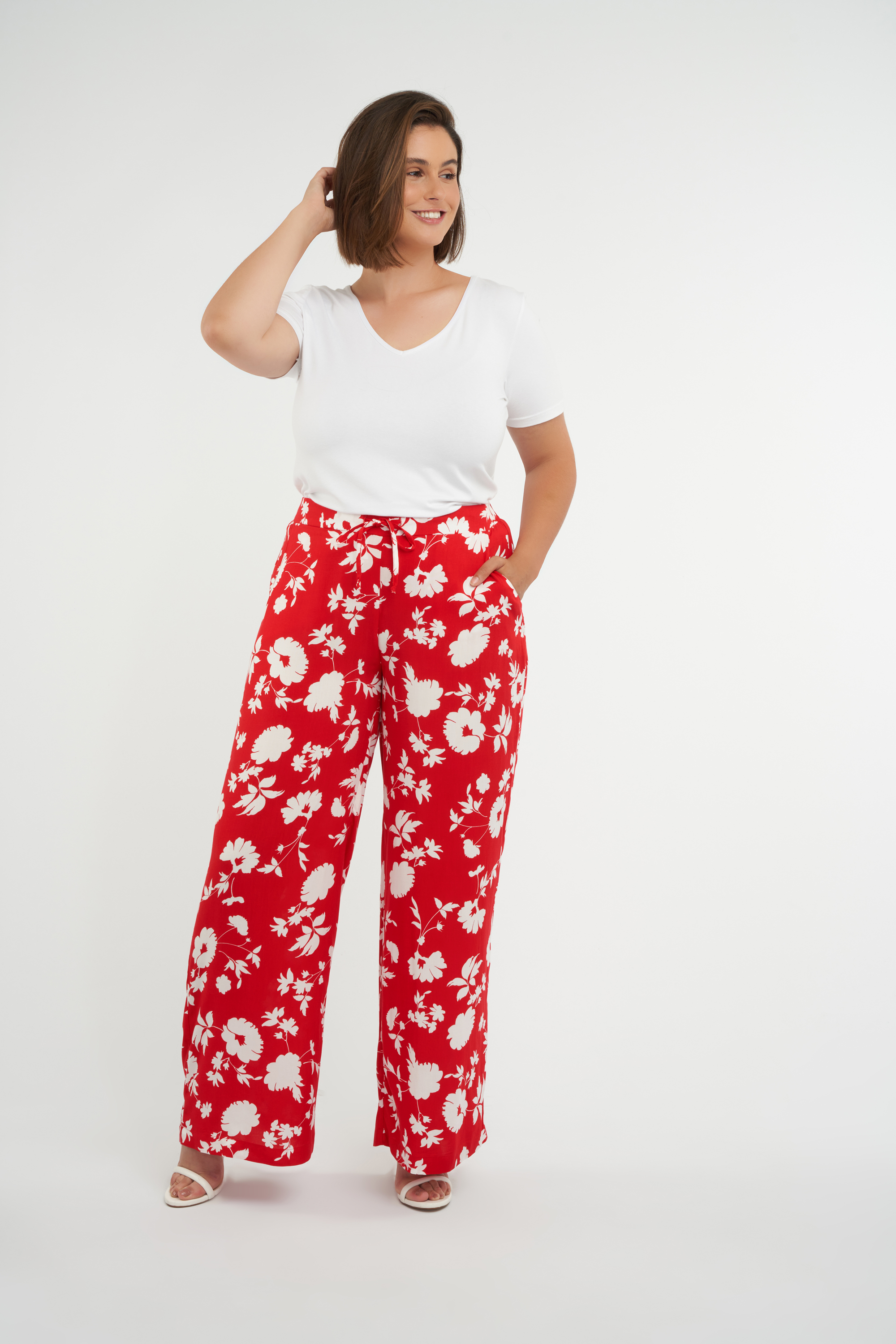 Pantalon large imprim&eacute; image number null