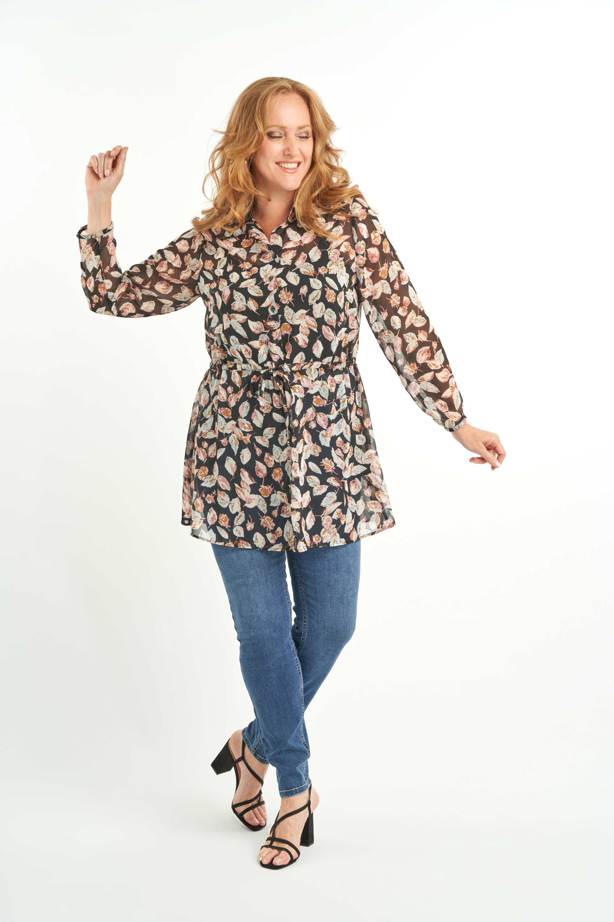 Tunique &agrave; imprim&eacute; de feuilles image number null