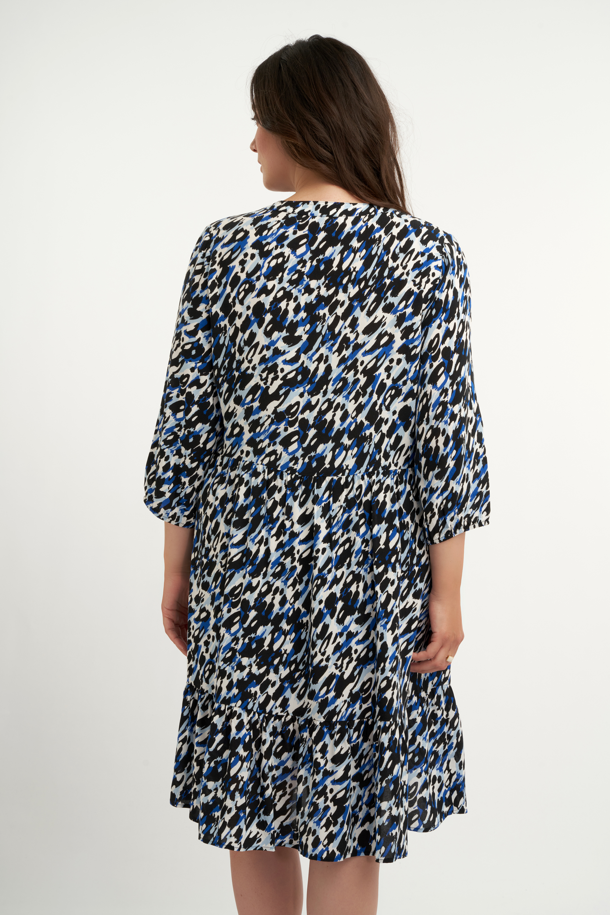 Robe coupe trap&egrave;ze &agrave; imprim&eacute;  image number null