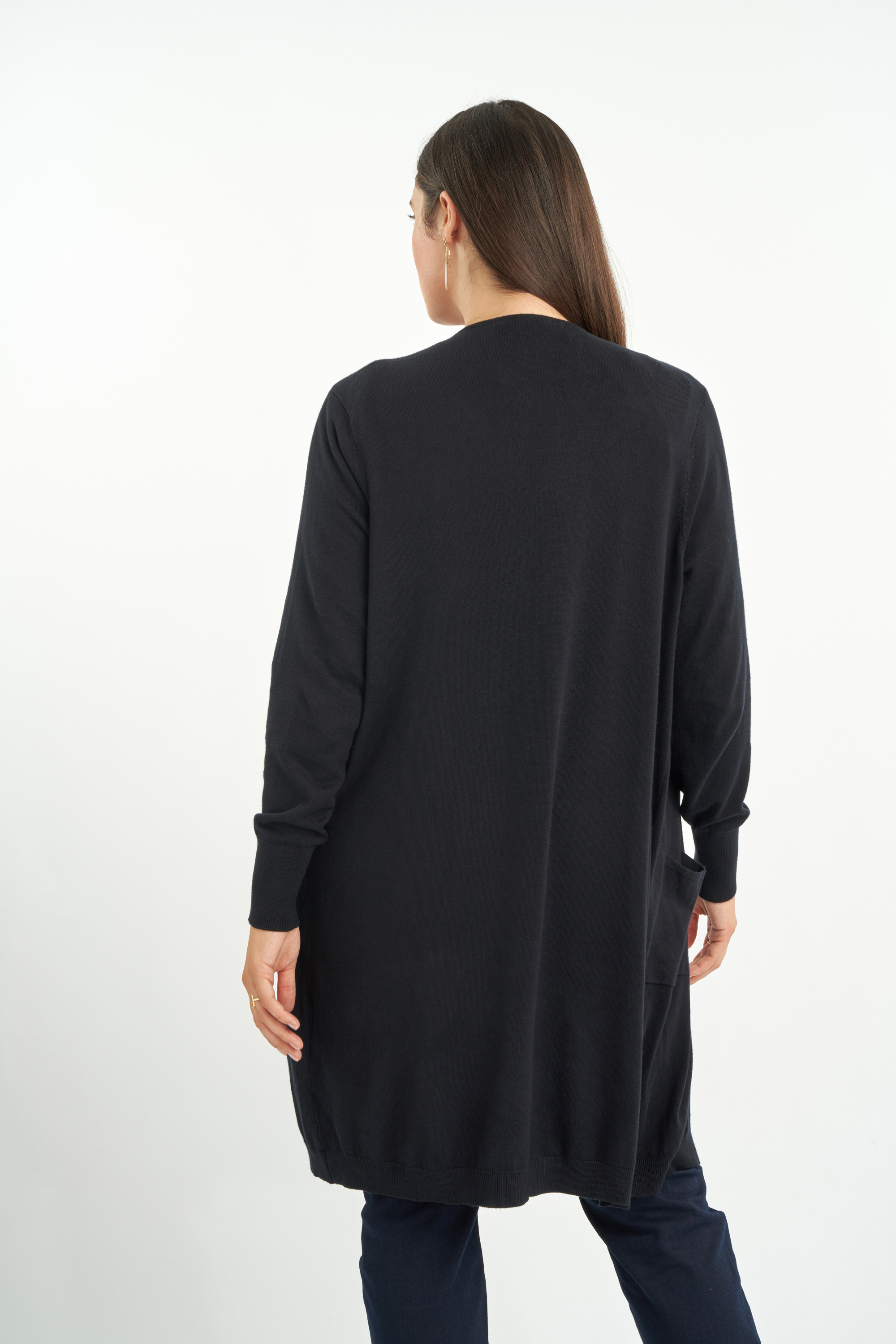 Cardigan ouvert en tricot fin image number null