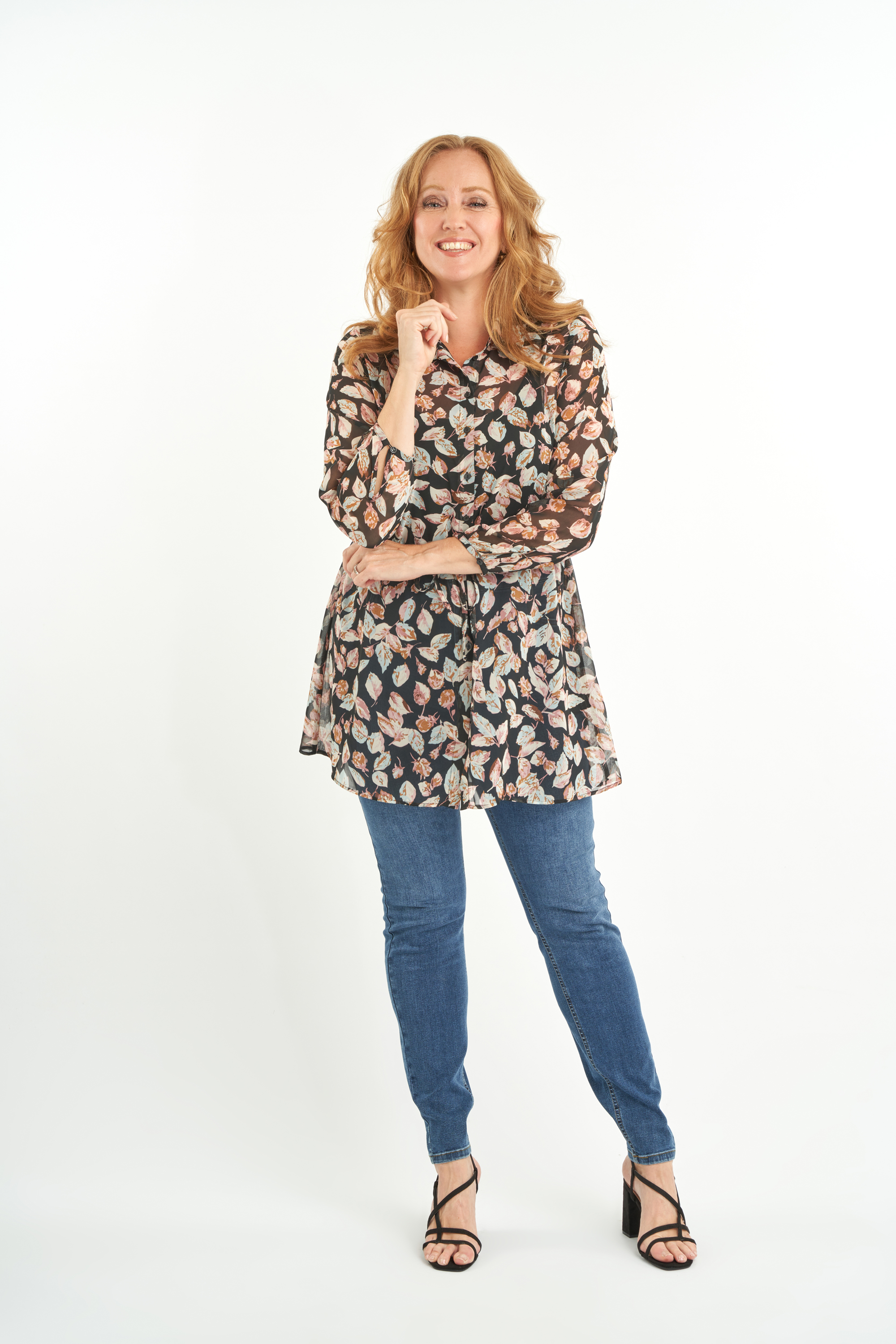 Tunique &agrave; imprim&eacute; de feuilles image number null