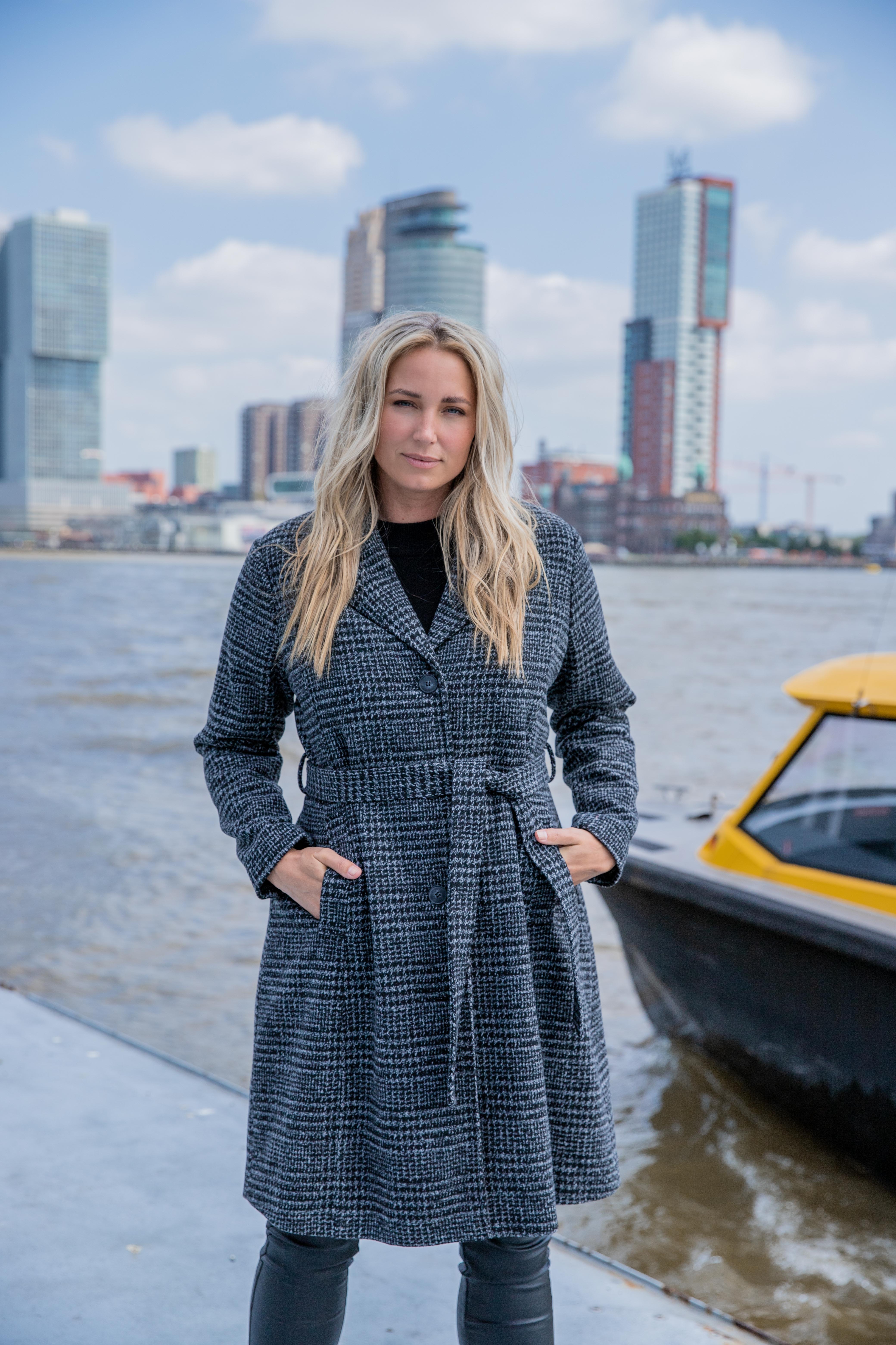 Femmes Veste longue avec ceinture | MS Mode