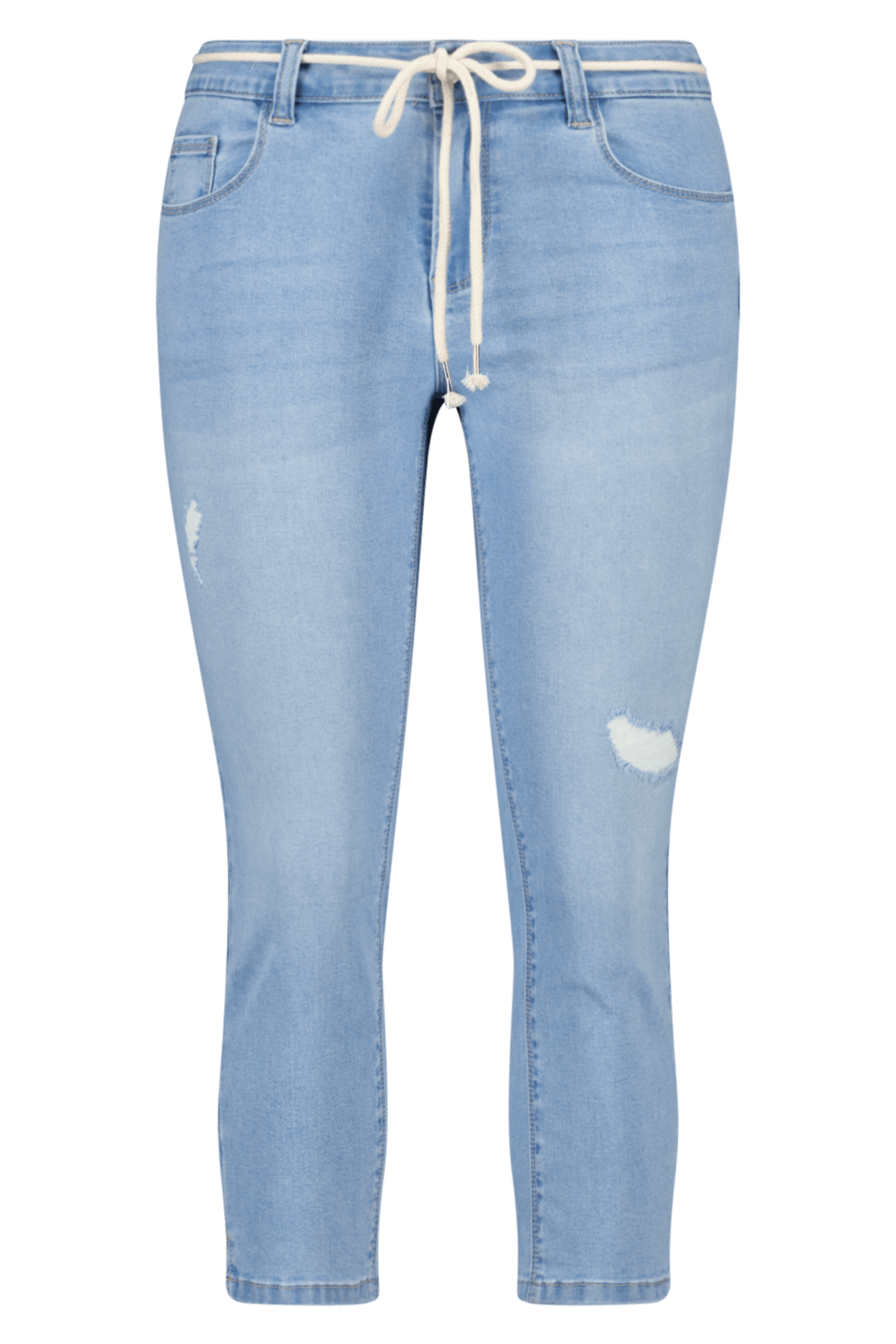 Capri en jean avec cordon de serrage image number 1