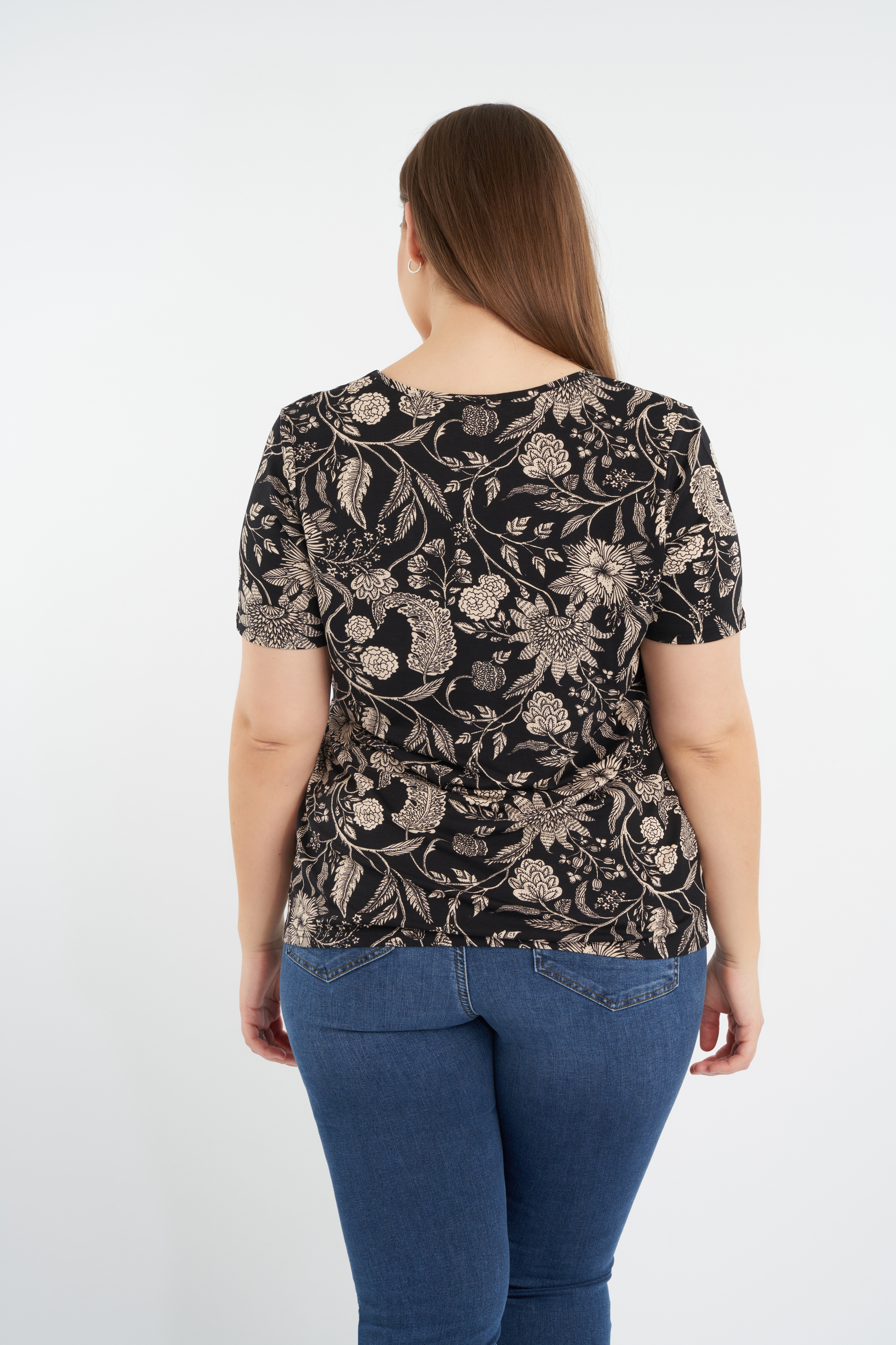 T-shirt avec col en V image number null