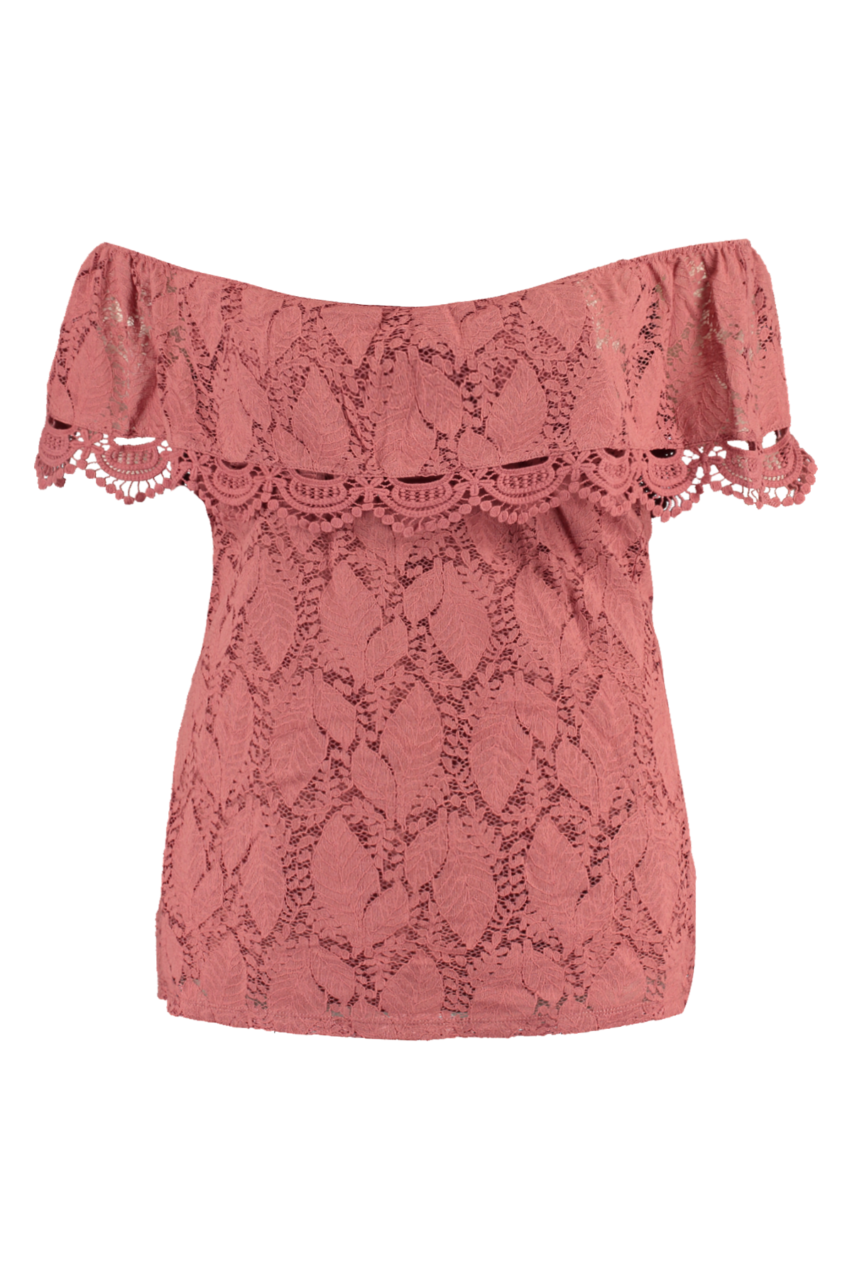 Haut en dentelle &agrave; &eacute;paules d&eacute;nud&eacute;es image number null