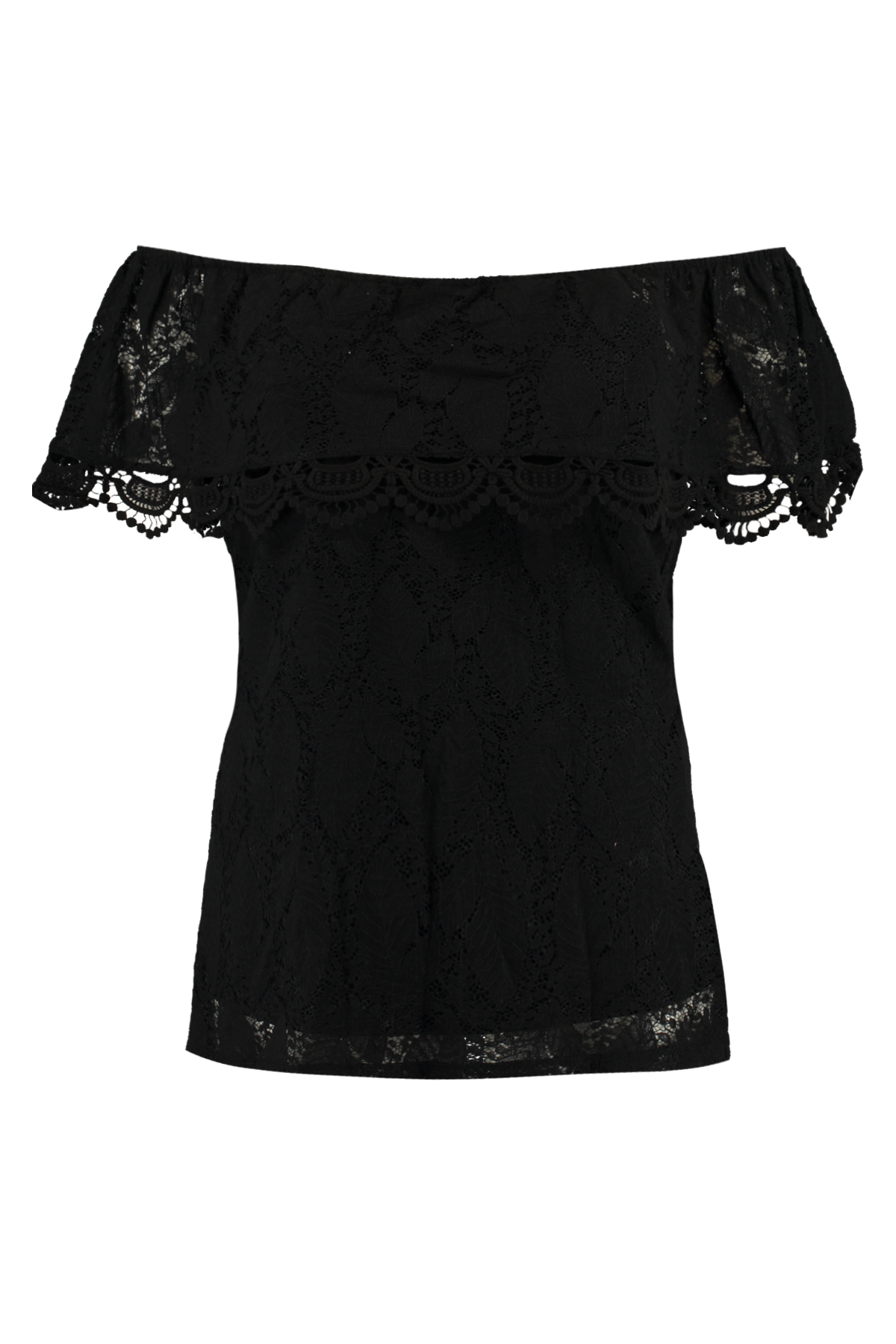 Haut en dentelle &agrave; &eacute;paules d&eacute;nud&eacute;es image number null