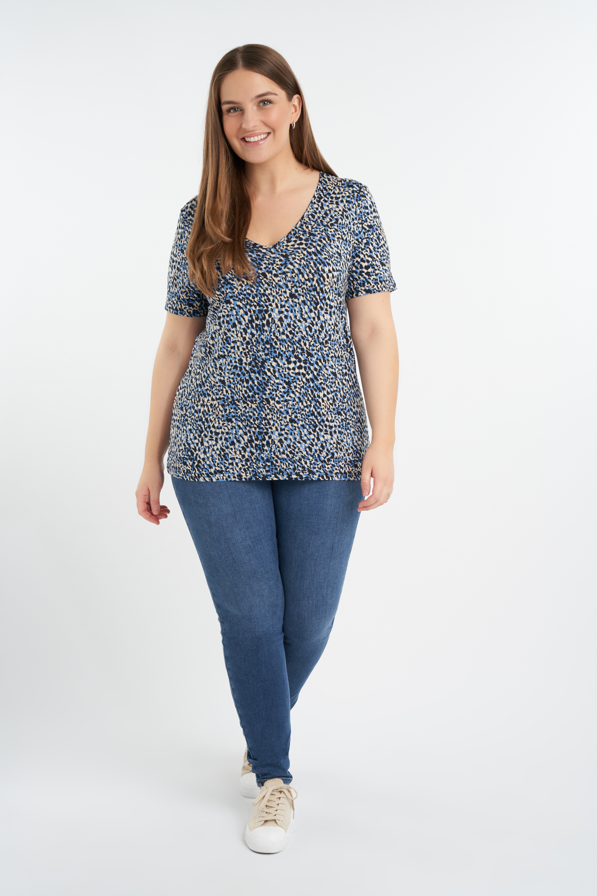 T-shirt avec col en V image number null