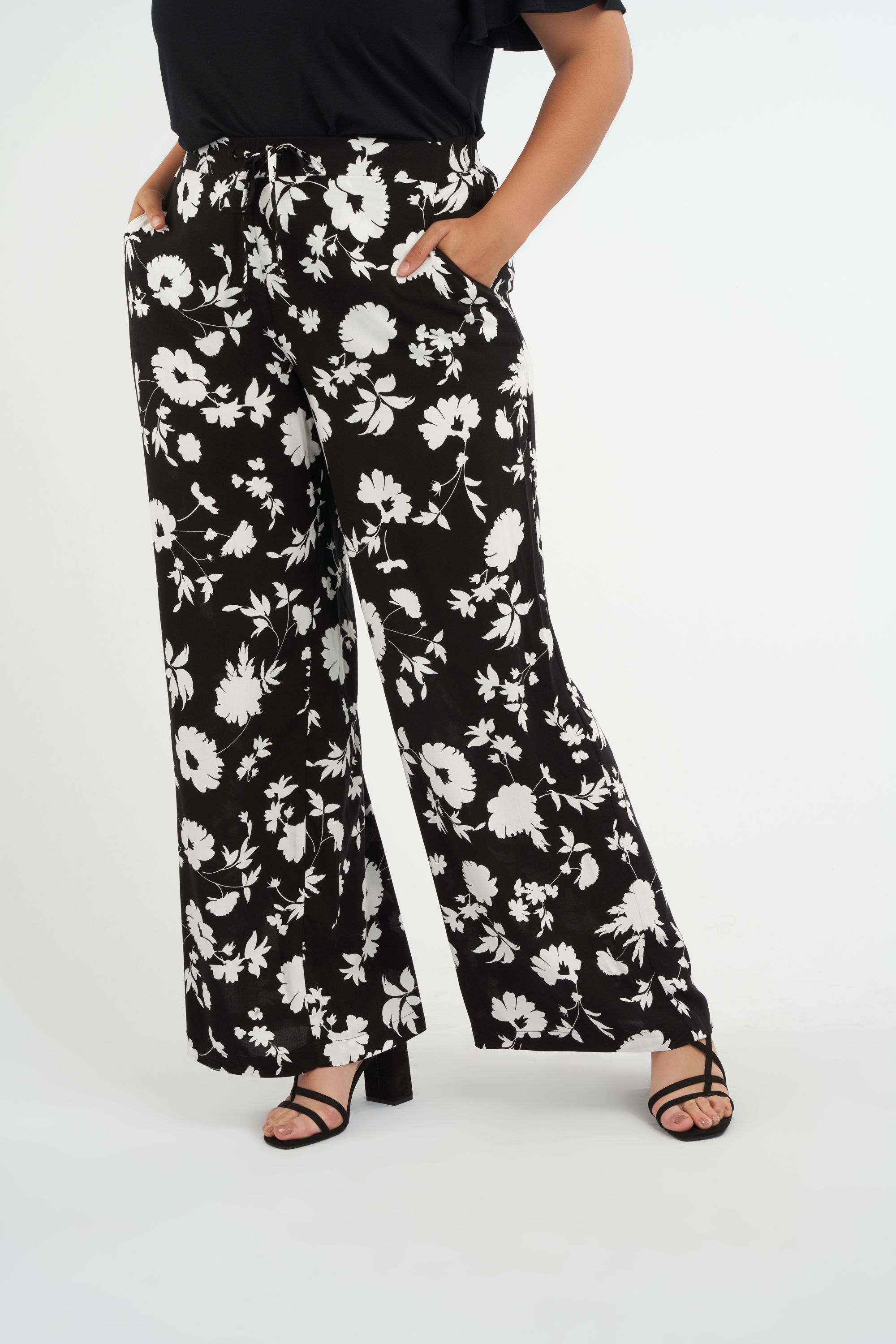 Pantalon large imprim&eacute; image number null