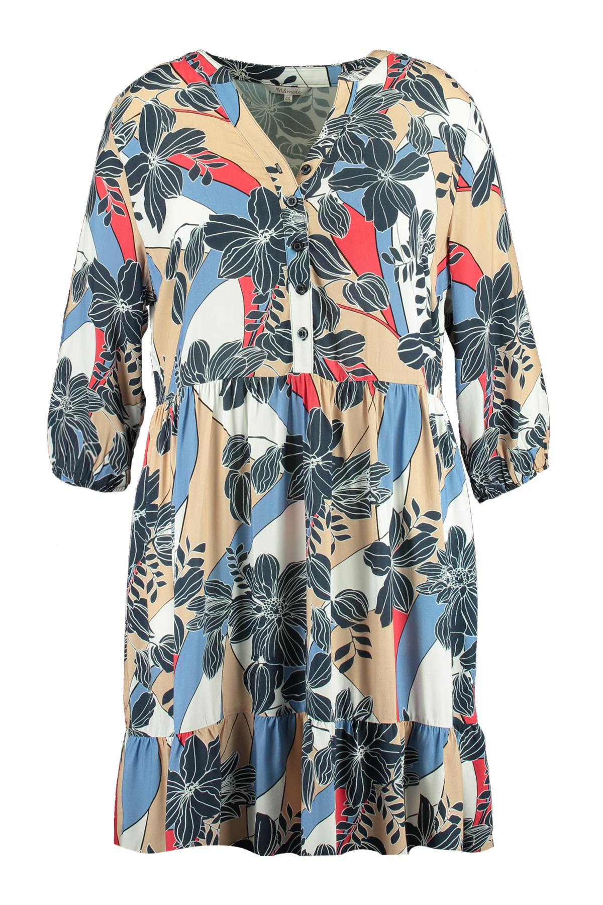 Robe coupe trap&egrave;ze &agrave; imprim&eacute;  image number null