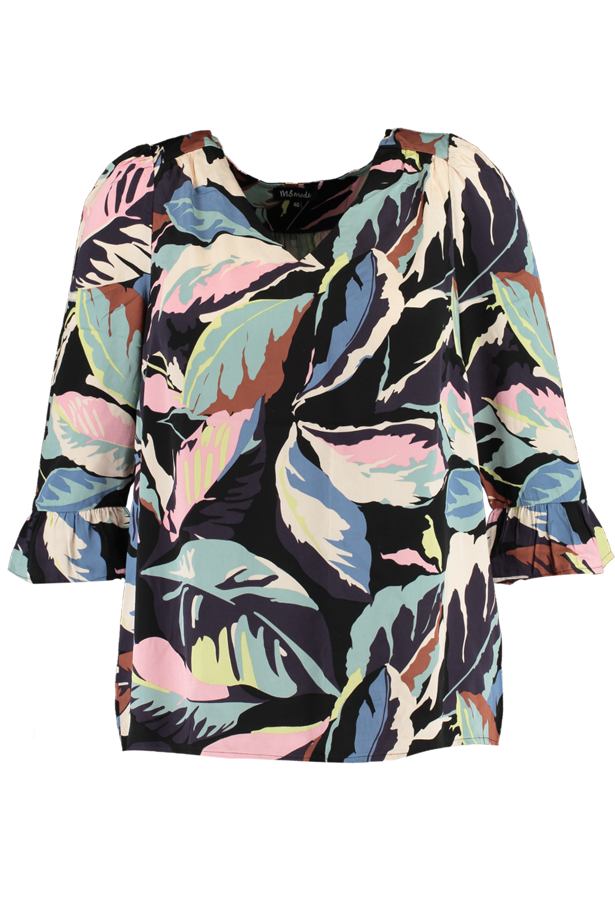 Chemisier &agrave; imprim&eacute; de feuilles image number null