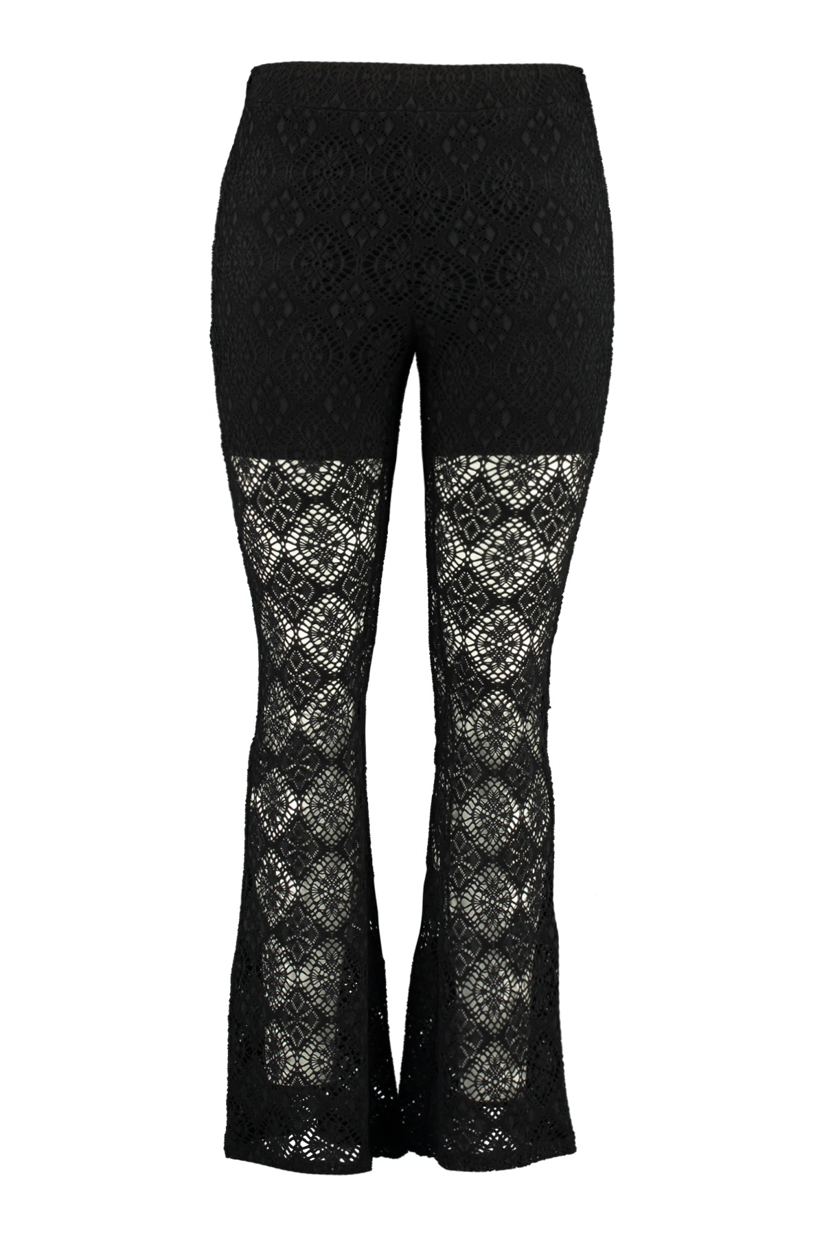 Legging &eacute;vas&eacute; en dentelle  image number null